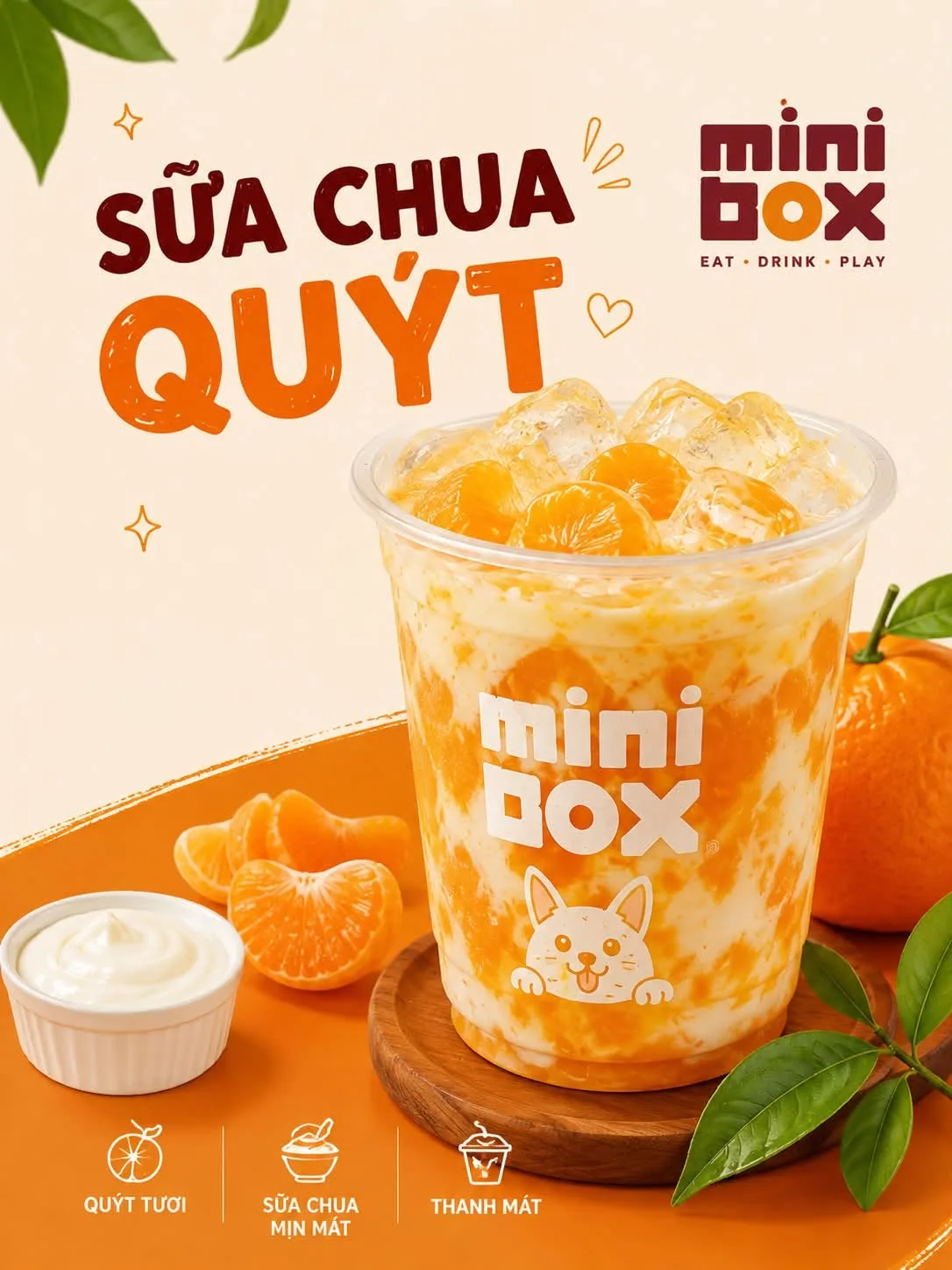 Sữa chua quýt tại Mini Box